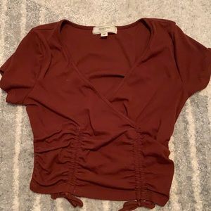 Maroon crop top